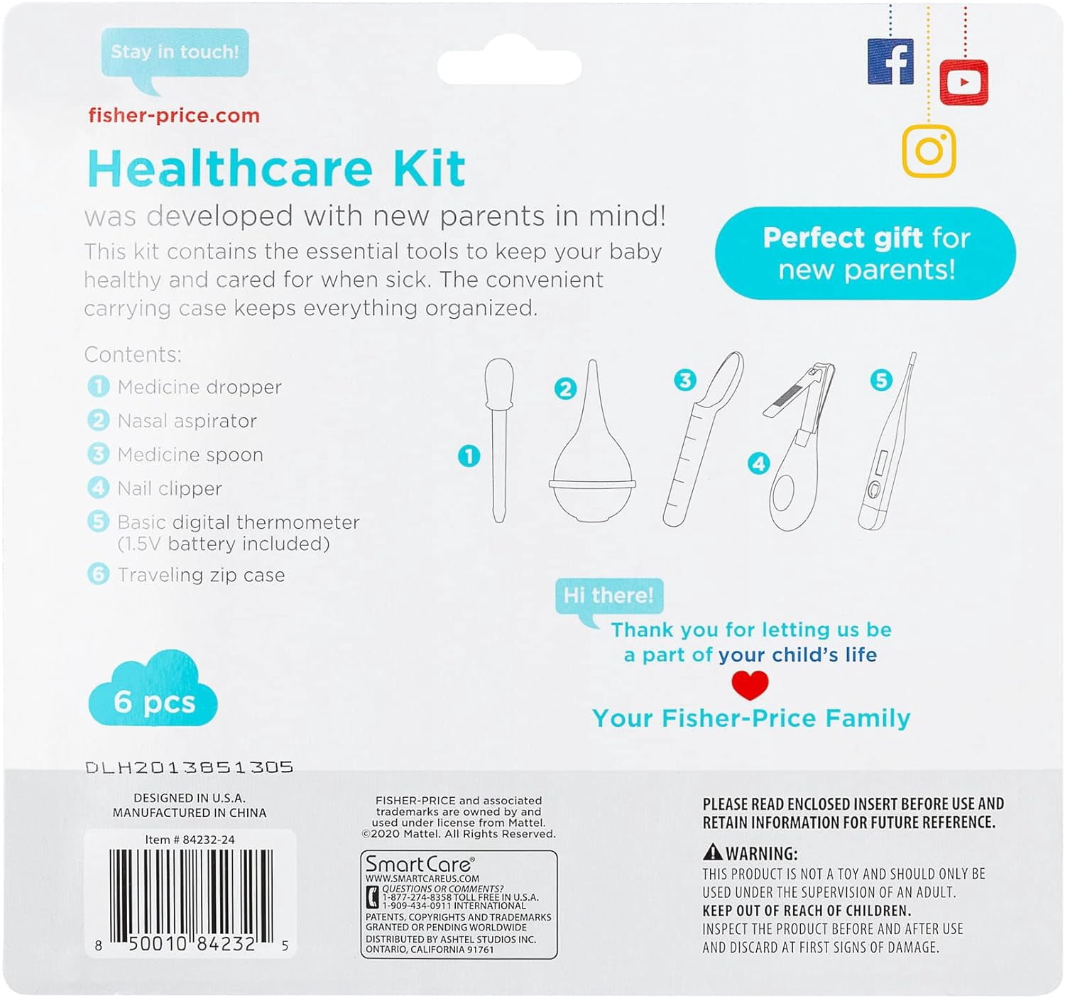 Fisher-Price 6-Piece Baby Healthcare Kit