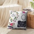 thumbnail image 3 of LALILO Throw Pillow Covers Flowers Leaves And Flowers Art Paisley Art Art Cushion Cover 18" x 18", 2 Pack, 3 of 6