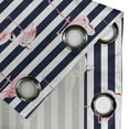 thumbnail image 4 of Ambesonne Flamingo Grommet Curtain, Exotic Bird Illustration, 50"x120", Indigo Pale Pink and White, 4 of 5
