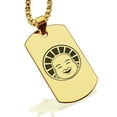 thumbnail image 1 of Stainless Steel Laughing Buddha Good Luck Charm Dog Tag Pendant Necklace, 1 of 3