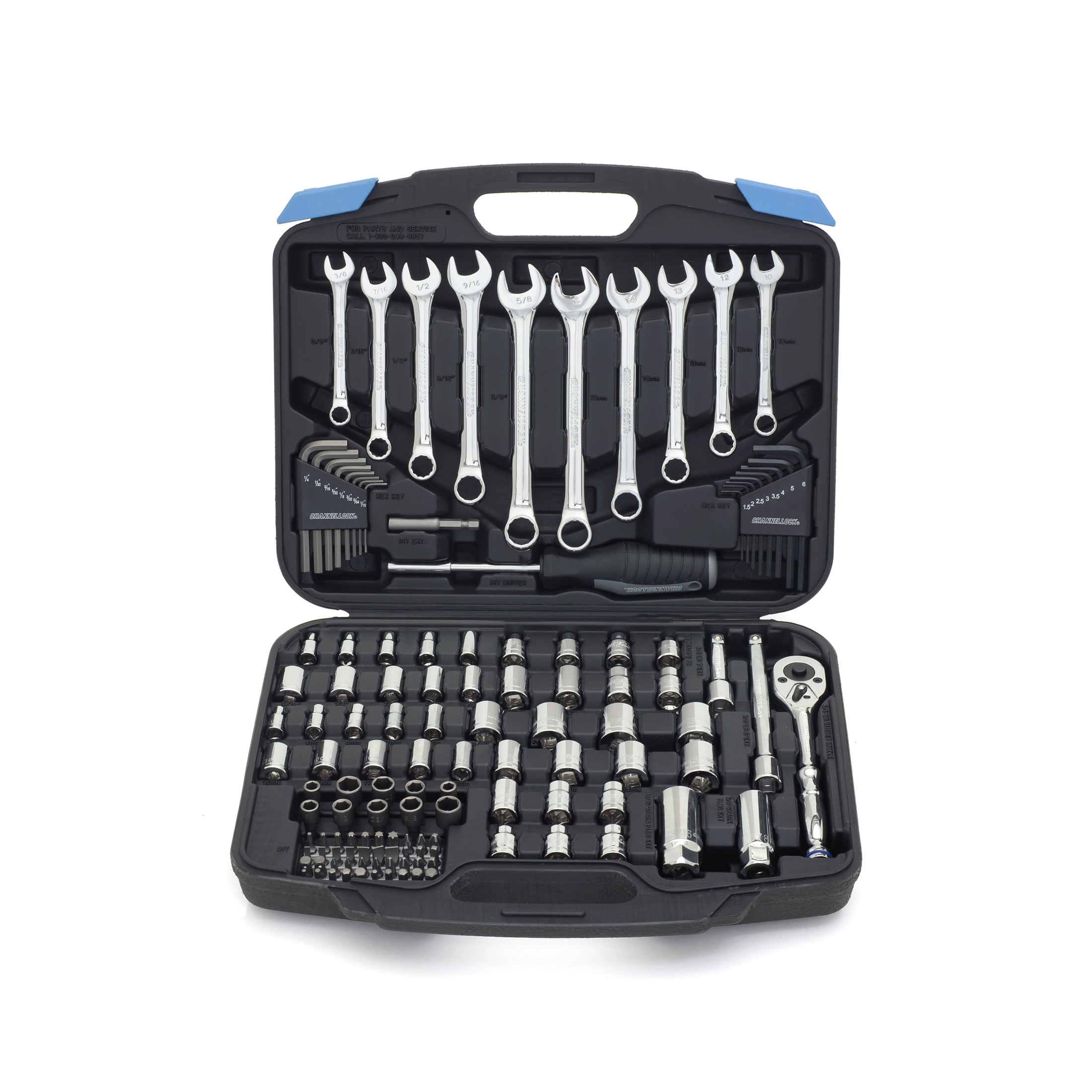 CHANNELLOCK Mechanic's Tool Set, Includes Standard SAE and Metric Sizes, 132 pieces (39067)
