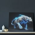 thumbnail image 3 of Fuzoiu Futuristic Blue Light White Tiger Print Canvas Wall Art for Bathrooms,Wall Decor for Bedroom,Framed Artwork for Wall,Modern Wall Decorations Prints Picture for Kitchen Home, 3 of 6