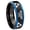 Black And Blue Step Edge, variant on Legend of Zelda Dome Gold Plated Tungsten Men Ring 10MM