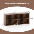 thumbnail image 3 of Librero Organizador de 8 Cubos, Libreros Minimalista Abierta Reversibl, Bookshelf para Oficina o Sala de Estar, 120 * 30 * 60CM Marrón, 3 of 5