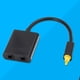 thumbnail image 5 of Injueey Divisor de audio óptico digital Adaptador divisor de puerto dual 1 entrada 2 Salida Divisor de cable óptico Hub para CD DVD Cables de audio/vídeo negro, 5 of 6