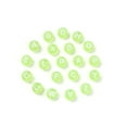 thumbnail image 3 of 1Bag Transparent Lawn Green Acrylic Beads Horizontal Hole Mixed Letters Flat Round with White Letter 7x4mm Hole: 1.5mm 100pcs/Bag, 3 of 8