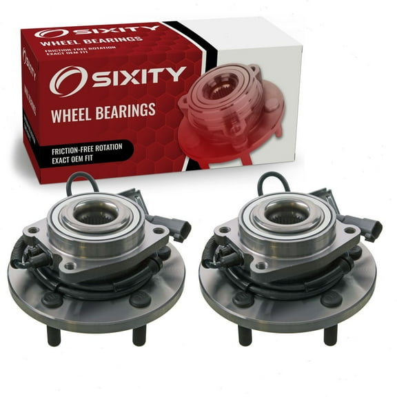 2 pc Sixity Front Wheel Bearing Hub Assembly compatible with Chrysler Town & Country 2008-2011
