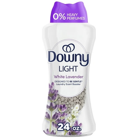 Downy Light Laundry Scent Booster Beads for Washer, White Lavender, 24 oz, with No Heavy Perfumes