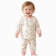 thumbnail image 3 of CAUYDY Newborn Girl Suits Toddler Clothes Fall Winter Long Sleeve Top Pants 2PCS Cute Set Infant Sleepers Baby Pajamas for Girls 12 18 24 Months Sizes 12-24 Months,Pink, 3 of 7