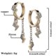 thumbnail image 3 of New 18k Gold Plated Tassels Small Hoop Earrings Moon Animal Copper--Star|Model code5947 Star, 3 of 5