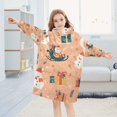 thumbnail image 5 of FORMRS Wearable Blanket Hoodie with Sleeves for Kids Cozy Flannel Sweatshirt, Christmas Santa, 5 of 7