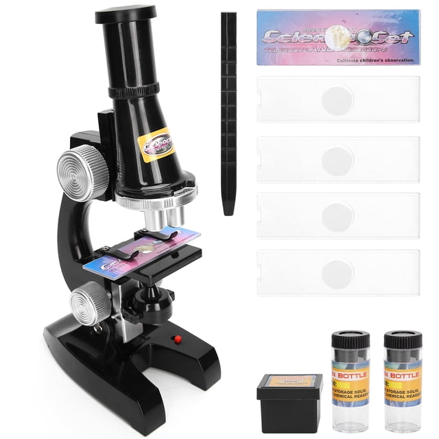 Kit de Microscope pour Enfants 450X Conduit les Enfants Débutants École Éducative Jouet de Science