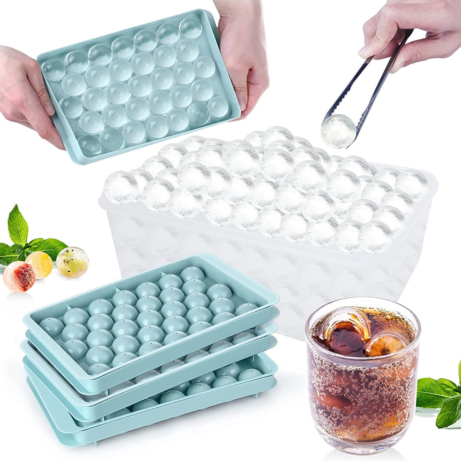 Ice Cube Tray Round Ice Ball Maker Round Ice Cube Mold for Freezer With