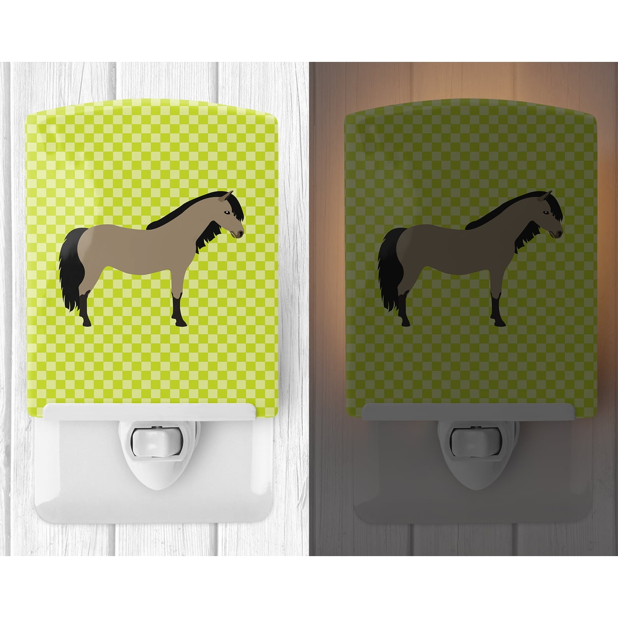 Welsh Pony Horse Green Ceramic Night Light
