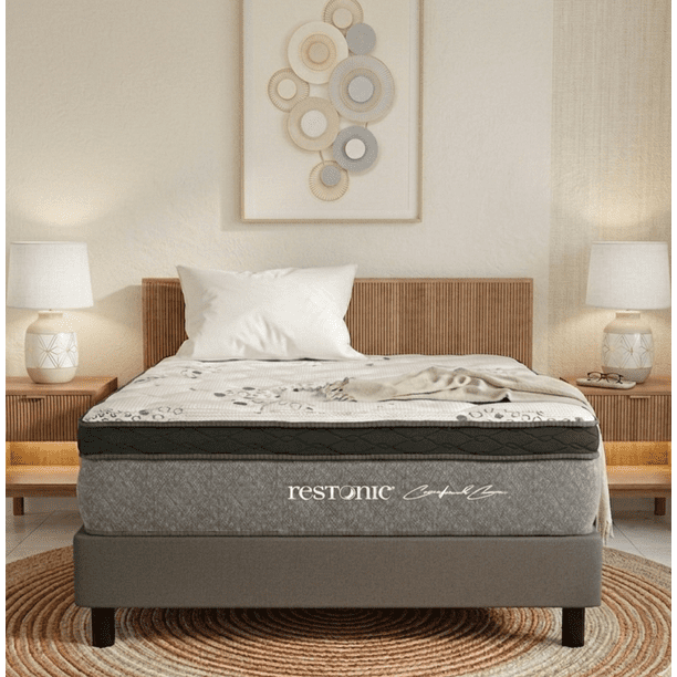 Colchón King Size Restonic | Confort Premium + Almohada Memory Foam