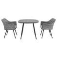 thumbnail image 4 of Modway Endeavor 3-Piece Rattan & Aluminum Patio Dining Set in Gray, 4 of 8