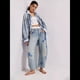 thumbnail image 5 of Vaqueros Rectos, Holgados, Informales, de Tiro Medio y Pierna para Mujer, Estilo Boyfriend Y2K, Pantalones Cortos de Mezclilla Pentagrama Azul S, 5 of 7