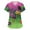 #+001Green, variant on Hogleaql Ladies Mardi Gras Scrub Top Short Sleeve Plus Size V Neck Casual Scrub Tops Carnival Mask Printed Nursing Medical Uniform Dressy Tops 2 Pockets Pink XL