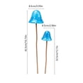 thumbnail image 2 of 2 Pack Vintage Iron Mushroom Ground Stake, Painted Metal Garden Ornament Flower Bed Planter Porch Yard Landscapes Decor, 2 of 7