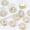Clear +Gold in 9mm, variant on U8MO 50 Gold Bling Crystal Rhinestone Pearl Flatback Buttons 9mm 11mm Wedding Crafts-Mixed Color +Gold in 9mm