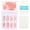Pink Ombre, variant on Riousery 24Pcs False Nails Tips Reusable Full Cover Stiletto Fake Artificial Nails Manicure Accessory Kit for Women and Girls, Easy to Apply Press-On Nails with Gradient Pattern - Purple Ombre