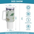 thumbnail image 3 of SKYSONIC Insulated Tumblers with Lids and Straws Handles 40oz Water Bottle Dinosaur Doodle Striped Travel Mug Reusable Stainless Steel Thermos Vacuum, 3 of 7