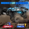 thumbnail image 4 of JoyStone Glowing RC Cars with Body Lights & Headlights, 1:14 Scale Remote Control Truck, 15+ mph High Speed Monster Truck, 2 Batteries for Boys Kids, Blue, 4 of 11