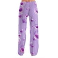 thumbnail image 7 of Hearthz Valentine Pajama Pants for Women Love Heart Graphic Pajama Pants Woman Drawstring Wide Leg Holidays Sleep Pants for Women, 7 of 7
