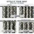 thumbnail image 3 of Vargottam 84 Inch Rod Pocket/Back Tab Cotton Curtains for Windows and Doors - Light Filtering Cotton - Light Filtering Drapes For Doors - Set of 2 Panels, 52"x84" - Floral Block Print (White), 3 of 8