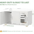 thumbnail image 2 of SSyao Modern Cat Litter Box Enclosure Furniture as End Side Table, Stackable Litter Box Furniture-Front Entry-White, 2 of 9