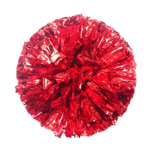 Pompones de animadora, bola de flores de animadora con agujeros para los dedos, pompones portátiles profesionales para el de animadoras para Rojo