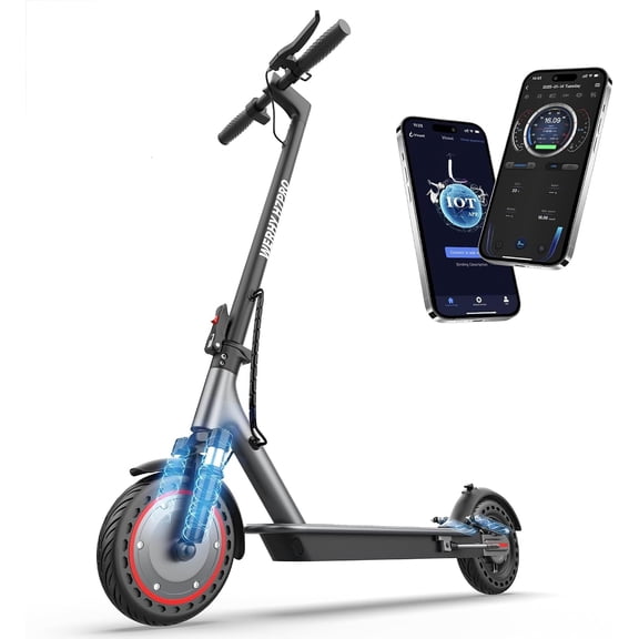 Electric Scooter, 500W/350W Powerful Motor & 19MPH Top Speed, 16/25/27 Miles Range, Folding E Scooter with Dual Braking for Teens and Adults