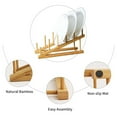 thumbnail image 3 of 2 PCS Wooden Dish Rack Bamboo Plate Rack Stand Pot Lid Holder, Dish Drying Rack Kitchen Cabinet Organizer for Dish Plate, 3 of 8