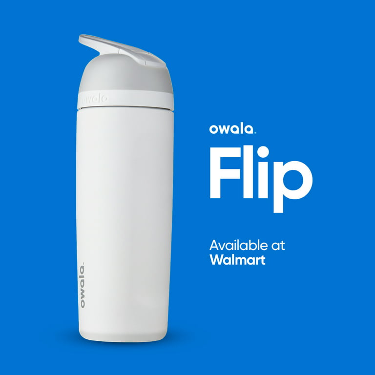 Owala Flip Water Bottle Stainless Steel, 24oz, Shy Marshmallow White or  Gray 
