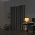 thumbnail image 2 of Sun Zero Kline 84-Inch Grommet 100% Blackout Window Curtain Panel in Grey, 2 of 9