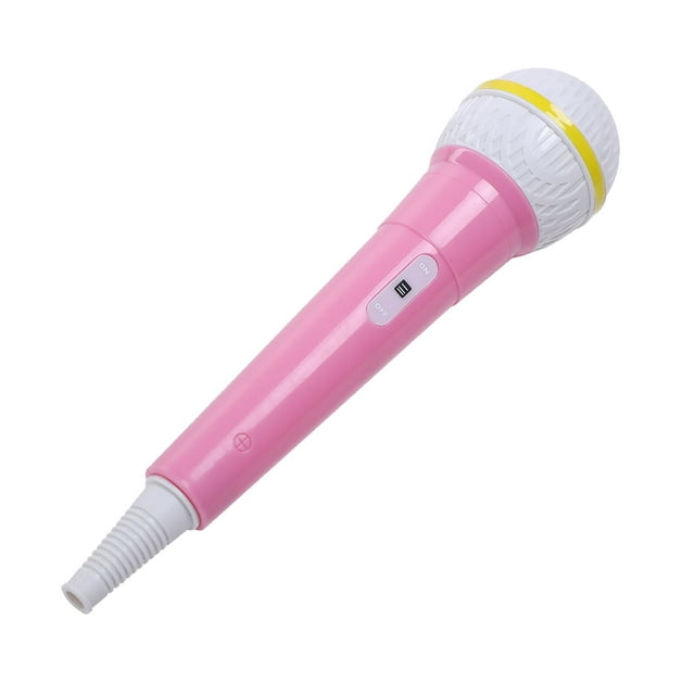 Kids Lip-synch Props Simulation Fake Microph Model Rehearsal Toy Pink