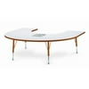 Jonti-Craft Kydz Activity Table - Horseshoe-Color:Gray/navy,Size:66" X 60" 24" - 31"