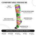 thumbnail image 3 of Lsque Multicolored Tropical Pattern Sport Compression Socks for Men & Women 15-20 mmHg Knee High Nurse Pregnant Running Medical and Travel Athletic, 3 of 6