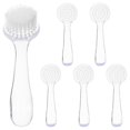 thumbnail image 1 of 6pcs Nail Cleaning Tools Durable Manicure Dust Brushes for Home & Salon Use, Transparent Design for Easy Nail & Face Cleaning, 1 of 5