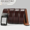 thumbnail image 6 of FALAN MULE Mens Belt Leather Ratchet Belt For Men Dress and Casual with Adjustable Buckle, Trim to Fit,Gift Box, 6 of 9