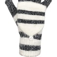 thumbnail image 4 of 1Pair Winter Fashion Women Gloves Warm Wool Windproof Knitted Convertible Fingerless Mittens, 4 of 6