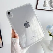 Glitter Clear Case for iPad mini 6th Gen 8.3" 2021, Luxury Ultra Slim Soft Flexible Lightweight Transparent TPU Back Case Cover Shockproof Anti-Scratch for iPad mini 6th Generation, White