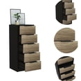 thumbnail image 3 of Particle board 5-drawer multicolor vertical dresser - Useful for storing undergarments, 3 of 4