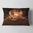 thumbnail image 2 of Designart Modern Fractal Brown Dom - Abstract Throw Pillow - 12x20, 2 of 5