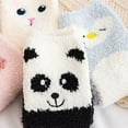 thumbnail image 4 of lanema Women Cartoon Animal Winter Fuzzy Slipper Socks Panda Dog for Pattern Thick Coral Warm Floor Hosiery, 4 of 20