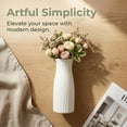 thumbnail image 3 of Unique Bargains Unbreakable Plastic Minimalist Geometric Vase White 3.5" x 3.5" x 9.4", 3 of 6