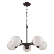 Elk Home 26-Inch Wide Beckett Chandelier, Modern, Oil Rubbed Bronze
