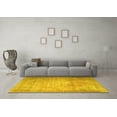 thumbnail image 3 of Ahgly Company Machine Washable Indoor Square Persian Yellow Traditional Area Rugs, 7' Square, 3 of 4