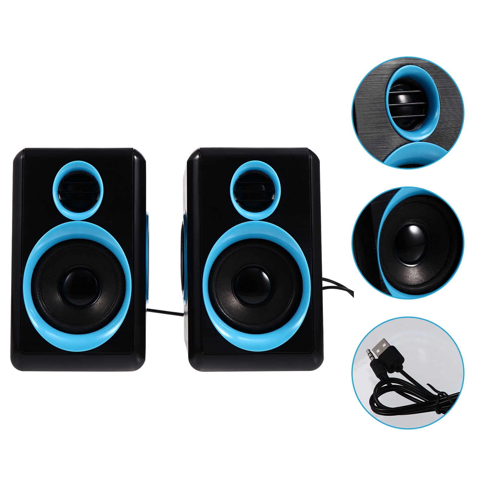Mobutofu 2-Pack Computer Speakers for Home, Office, and Music Playback with Clear Sound