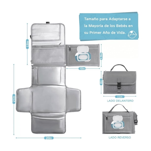 Colchoneta Cambiador Para Bebé - 6 Piezas, Impermeable, Lavable, Tela De Bambú Y Algodón, Tamaño Estándar
